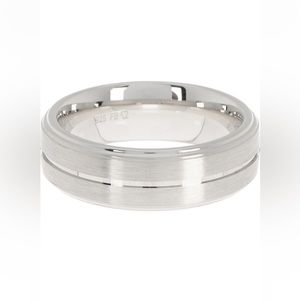 Breuning Sterling Silver 5mm width beveled striped band